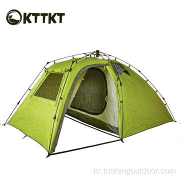 6kg 녹색 캠핑 트레킹 더블 자동 텐트